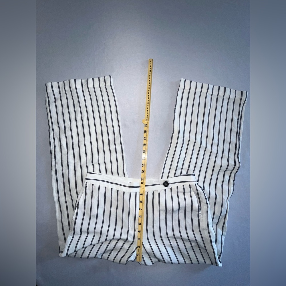 J Jill White w/Black Stripes Wide Legged Pants - Picture 10 of 10